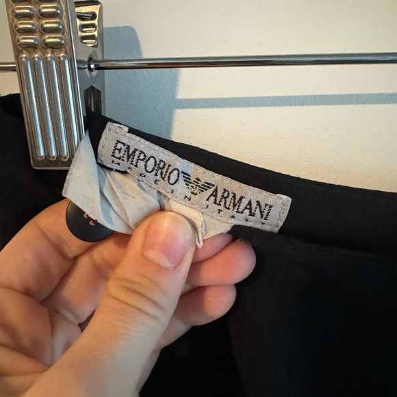 Emporio Armani Black Wide Leg Pants - Picture 2 of 6